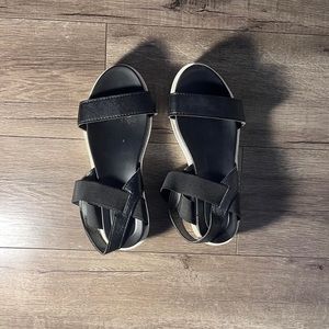 Black and White Sandals